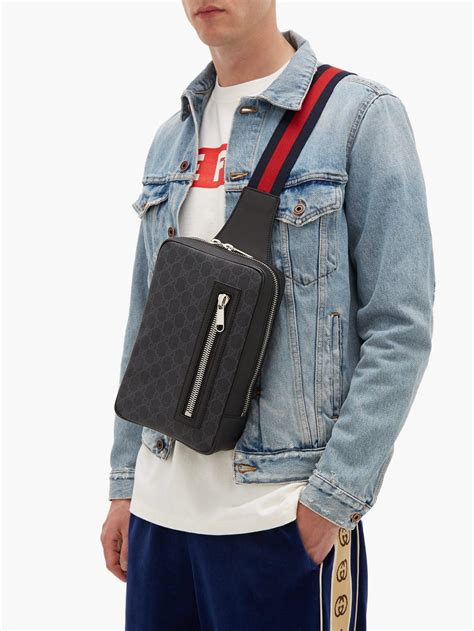 cross body mens gucci bag|gucci waist bags men's.